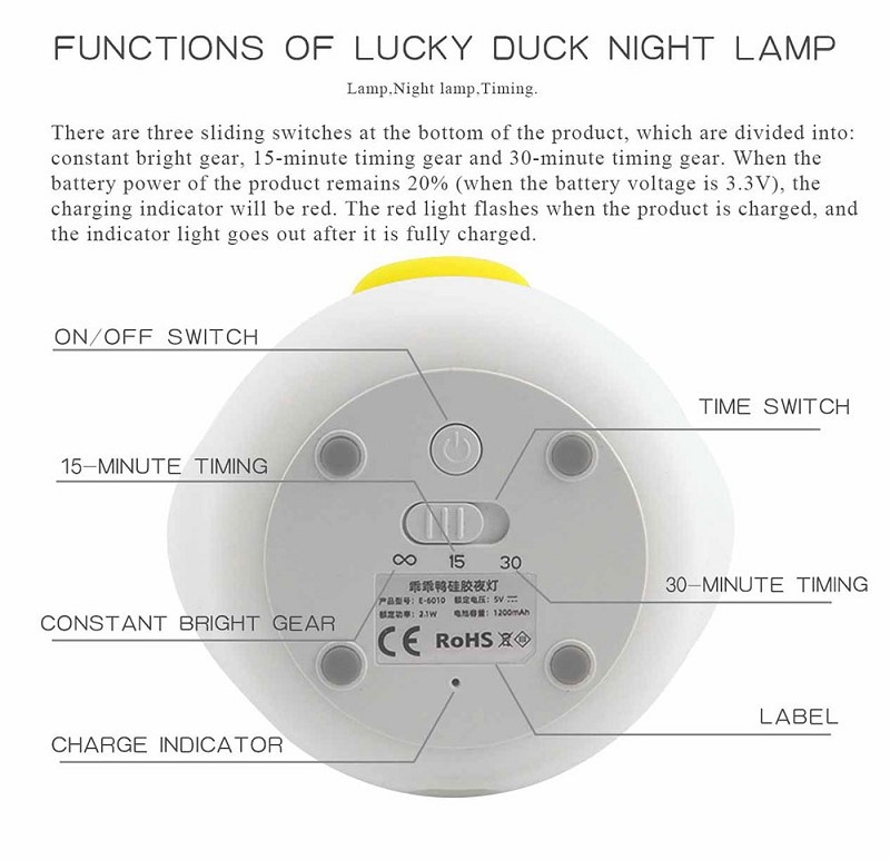Kids Duck Night Lamp Kids Duck Night Lamp